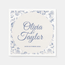 Dusty Blue Watercolor Floral Wedding
