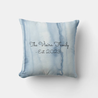 Dusty Blue Watercolor Living Room Dekoration Kissen