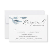 Dusty Blue Watercolor mit RSVP-Karten zur Auswahl