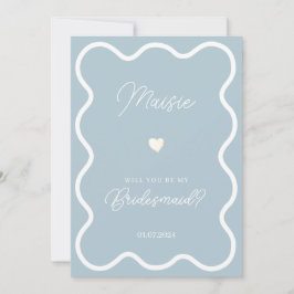 Dusty blue wavy werden Sie mein Vorschlag für eine Einladung
