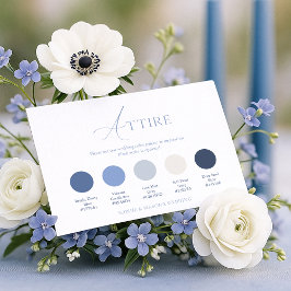 Dusty Blue Wedding Attire Card Einladung