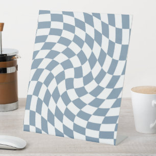 Dusty Blue Wedding Collection Karo überprüft Sockelschild