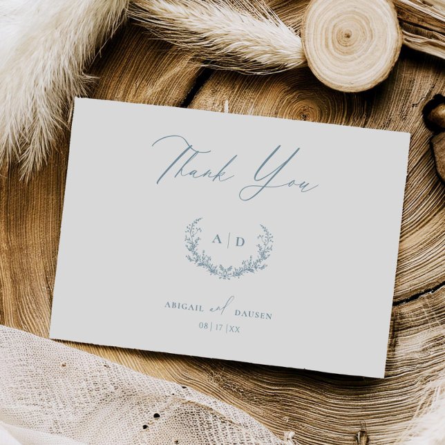 Dusty Blue Wedding Day Vielen Dank, dass Sie eine  Einladung (Von Creator hochgeladen)