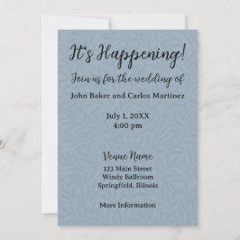 Dusty Blue Wedding Einladung