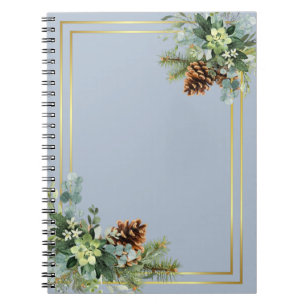 Dusty Blue Wedding Eukalyptus Greenerity Budget Notizblock