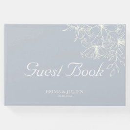 Dusty Blue Wedding Guest Book Gästebuch