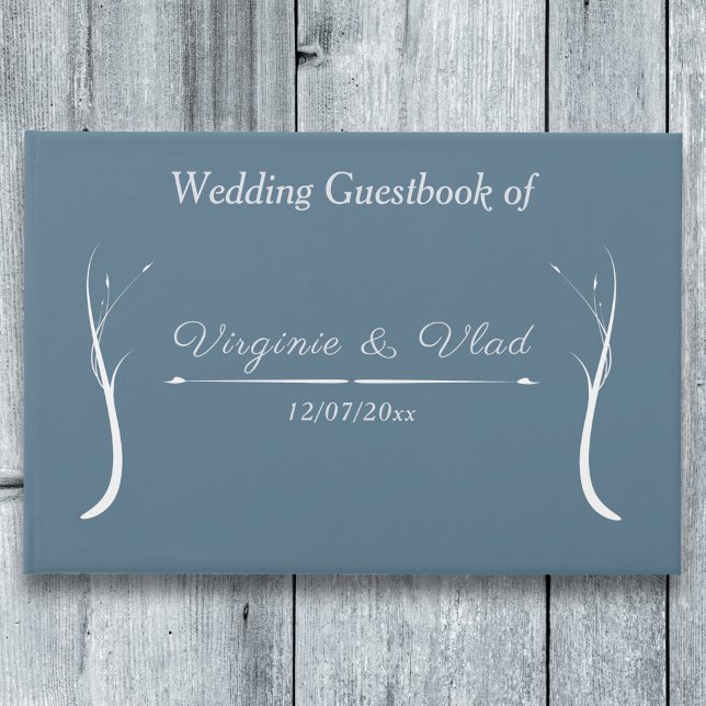 Dusty Blue Wedding Guest Book Gästebuch (Dusty Blue Wedding Guest Book)