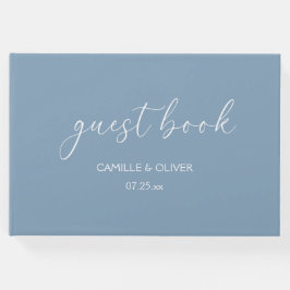 Dusty Blue Wedding Guest Book Gästebuch
