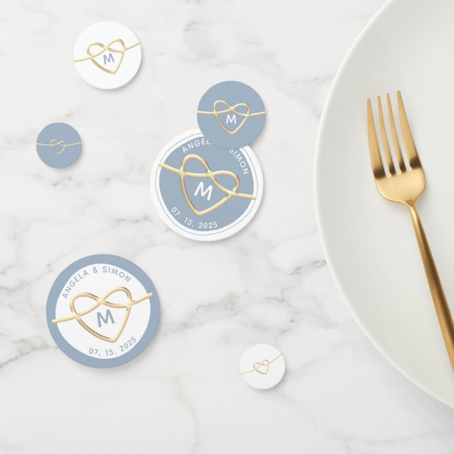 Dusty Blue Wedding Konfetti (Gruppe)