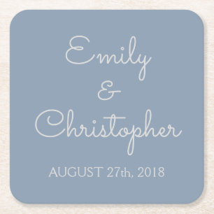 Dusty Blue Wedding oder Empfang Simple Untersetzer