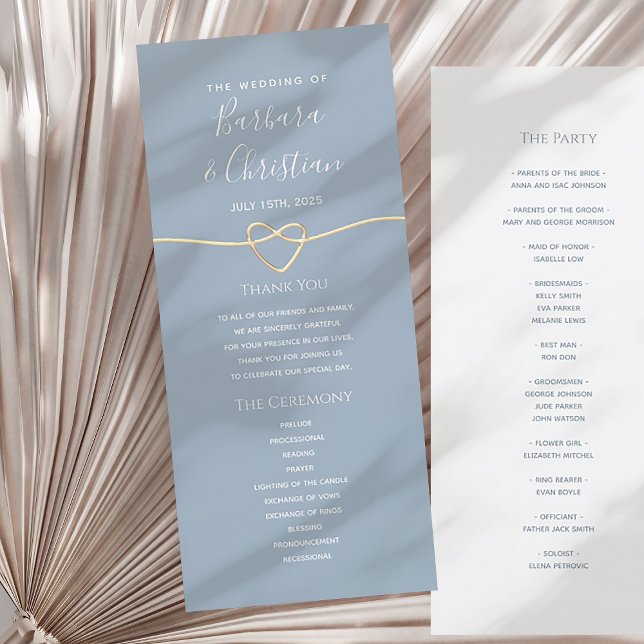 Dusty Blue Wedding Program (Von Creator hochgeladen)