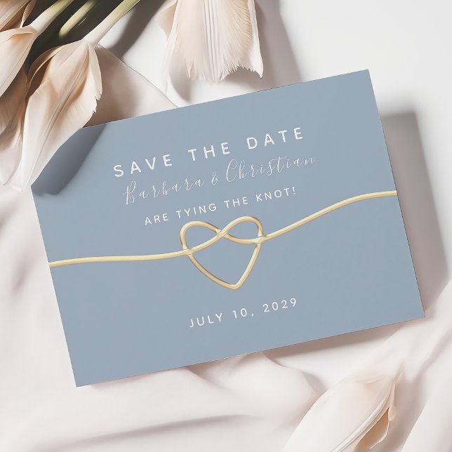 Dusty Blue Wedding Save the Date Card (Von Creator hochgeladen)