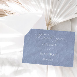 Dusty Blue Wedding Simple Dankeskarte