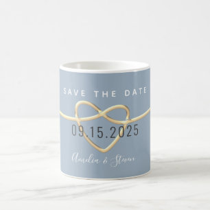Dusty Blue Wedding speichert die Date Coffee Tasse