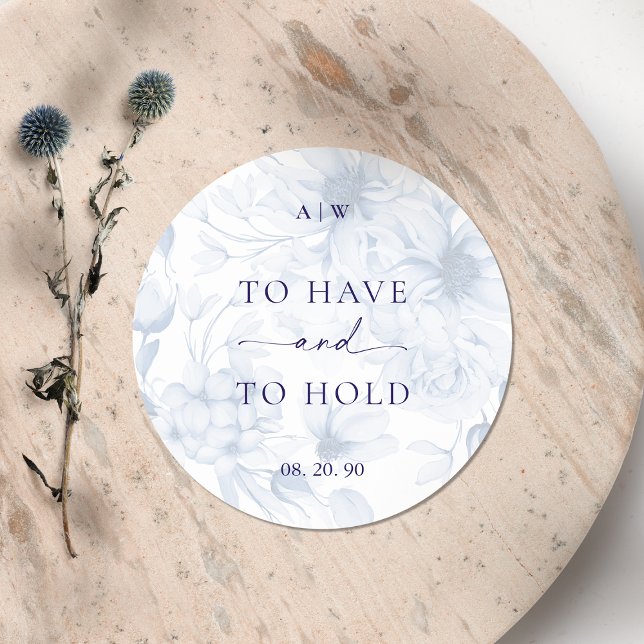 Dusty Blue Wedding Sticker - HABEN UND HALTEN (Von Creator hochgeladen)