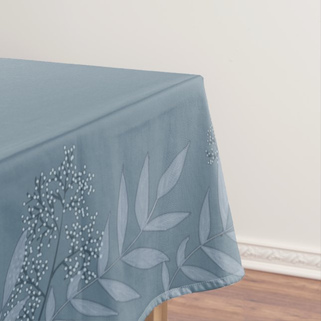Dusty Blue Wedding Vintag Botanical Tischdecke (Beispiel)