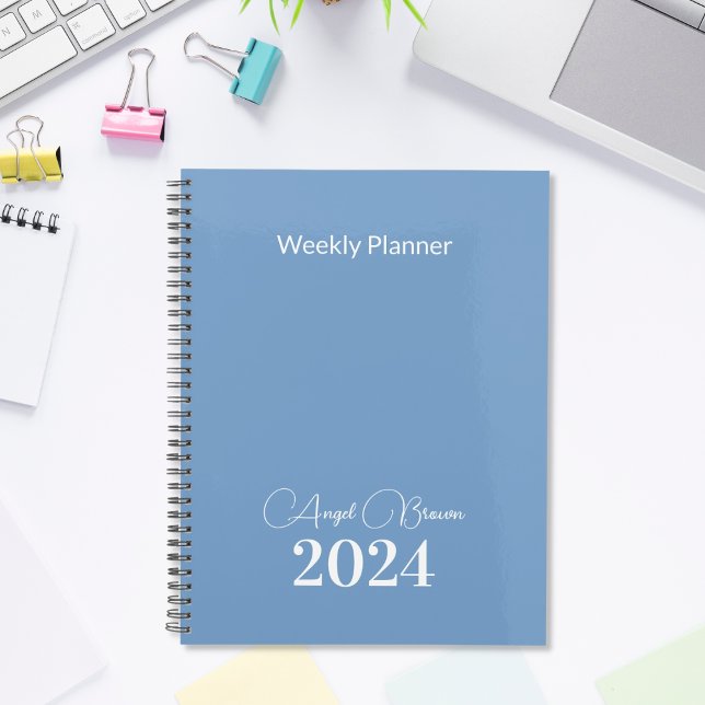Dusty Blue Weekly Monthly Business Planner Planer (Von Creator hochgeladen)