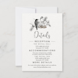 Dusty Blue Whimsical Woodpecker Umschließkarten Einladung