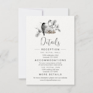 Dusty Blue Whimsical Woodpecker Umschließkarten Einladung