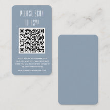 Dusty Blue & White Einfache UAWG mit QR-Code Enclo