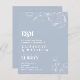 Dusty Blue White Magnolias Wedding
