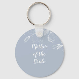 Dusty Blue White Magnolias Wedding Schlüsselanhänger