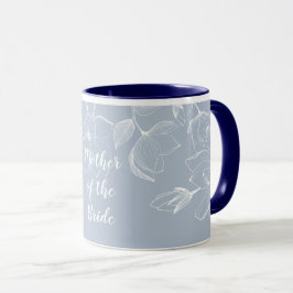 Dusty Blue White Magnolias Wedding Tasse