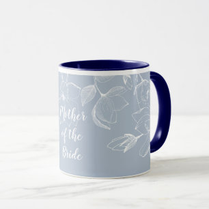 Dusty Blue White Magnolias Wedding Tasse