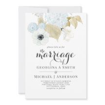 Dusty Blue White Navy Anemone BUDGET Hochzeit