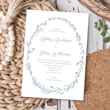 Dusty Blue White Rustic Wildblume Wreath Wedding