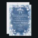 Dusty Blue & White Winter Spanish Girl 15 Años Einladung<br><div class="desc">EDITABLE Dusty Blue & White Winter Spanish Girl 15 Años Einladung Elegant Spanish Girl Christmas Arctic Sweet 15. Geburtstagsparty White Blue Snowflake String Light Einladung Quinceañera 15 Anos,  16. Geburtstagsparty</div>