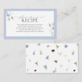 Dusty Blue Wildblume Bitte ein Rezept mitbringen Begleitkarte