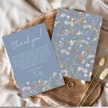 Dusty Blue Wildblume Boho Brautparty Dankeskarte<br><div class="desc">Dankeschön mit unserem Wildblume Brautparty Dankeschön. Diese wunderschön gestaltete Karte zeichnet sich durch den Charme der Natur aus und besticht durch lebendige Wildblumen vor einer warmen Terrakotta-Kulisse. Die zarten Wildblumen symbolisieren die Schönheit und Einzigartigkeit jedes während des Brautparty geteilten Moments. Die Farbpalette der Terrakotta verleiht Wärme und Eleganz und schafft...</div>