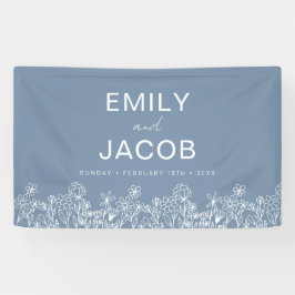 Dusty Blue Wildblume Boho Wedding in Bloom Banner