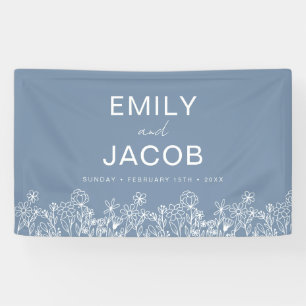 Dusty Blue Wildblume Boho Wedding in Bloom Banner