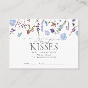 Dusty Blue Wildblume Brautparty Game Begleitkarte