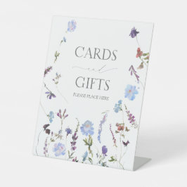 Dusty Blue Wildblume Brautparty Gift Sockelschild