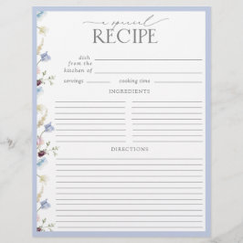 Dusty Blue Wildblume Brautparty Rezept Seite