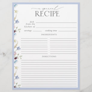 Dusty Blue Wildblume Brautparty Rezept Seite