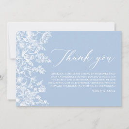 Dusty Blue Wildblume Brautparty Vielen Dank Einladung