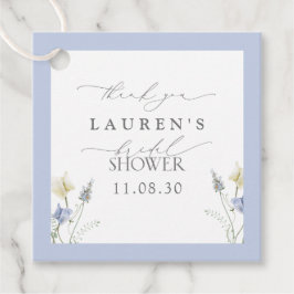 Dusty Blue Wildblume Brautparty Vielen Dank Geschenkanhänger