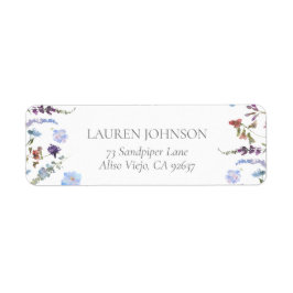 Dusty Blue Wildblume Bridal Rücksendeadresse