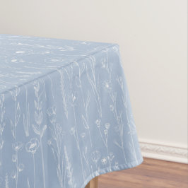 Dusty Blue Wildflower Baby Shower Tablecloth Tischdecke