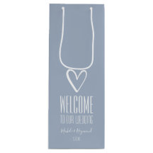 Dusty Blue Willkommen bei unserer Hochzeit