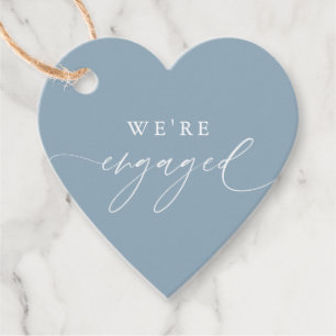 Dusty Blue Wir sind Verlobte Partner-Favoriten Geschenkanhänger