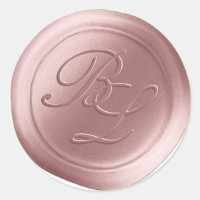 Dusty Blush Double Monogram Imitats Wax Siegel Sti
