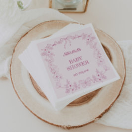 Dusty Blush Pink Girl Babyduschtoilette Serviette