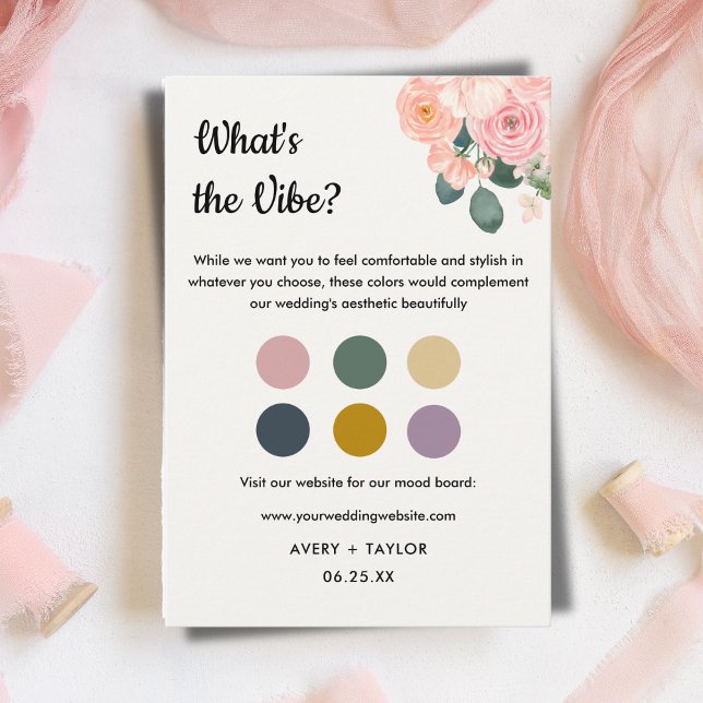 Dusty Blush Pink Wedding Guest Dress Code Card Begleitkarte (Dusty Blush Pink Wedding Guest Dress Code Card)