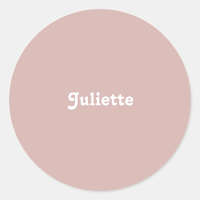 Dusty Blush Runder Aufkleber (Vorderseite)