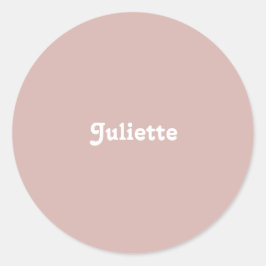 Dusty Blush Runder Aufkleber